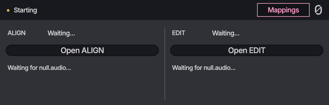 The null.audio device waiting for null.audio.